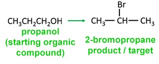 propanol to 2-bromopropane